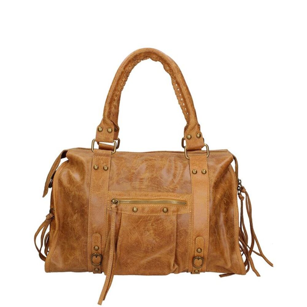 Chiara Ferretti Leather Satchel, Brown